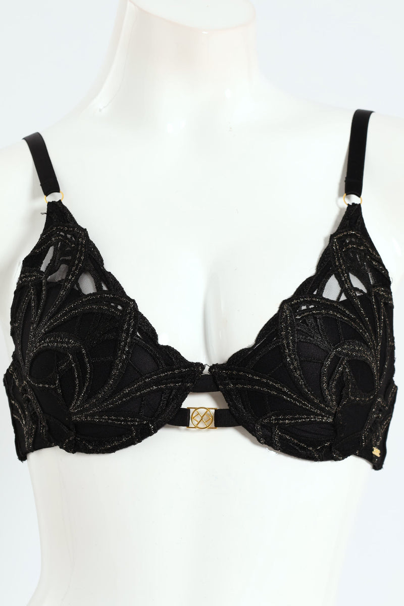 Lace Push Up T-Shirt Bra - Black