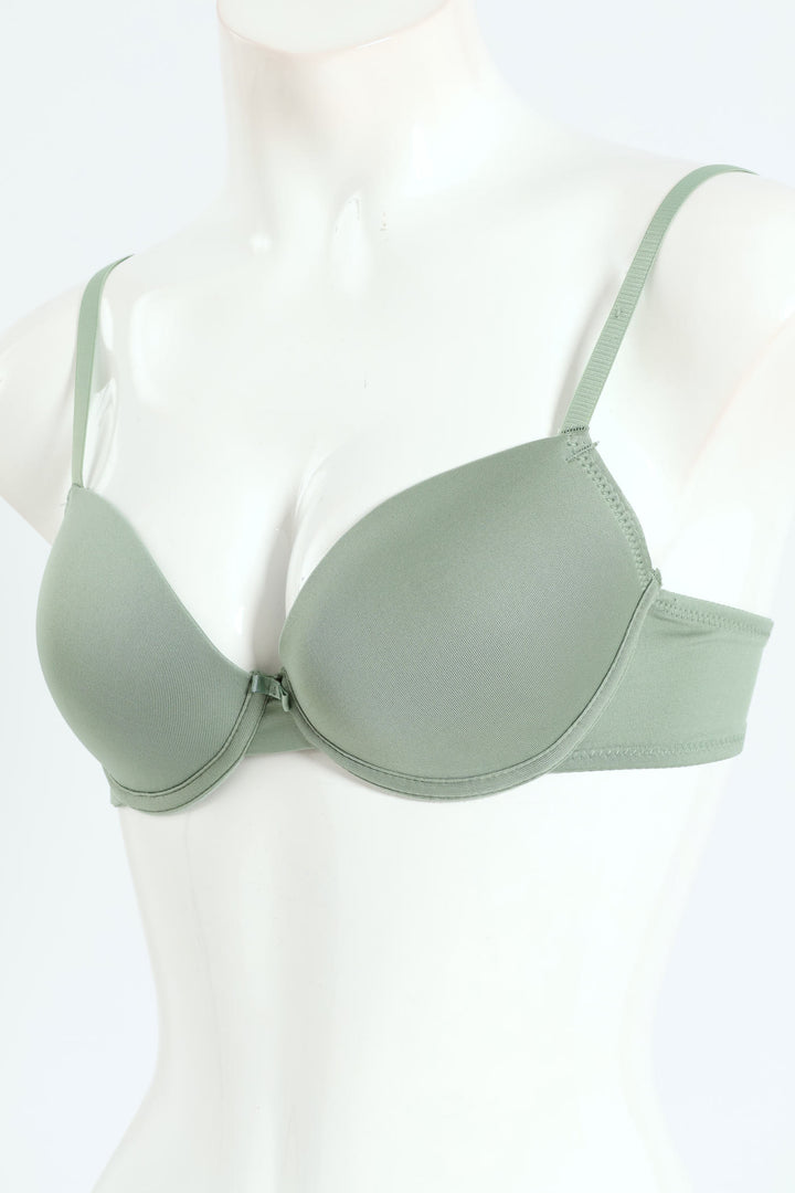 2 Pack T-Shirt Bra - Sage/Black