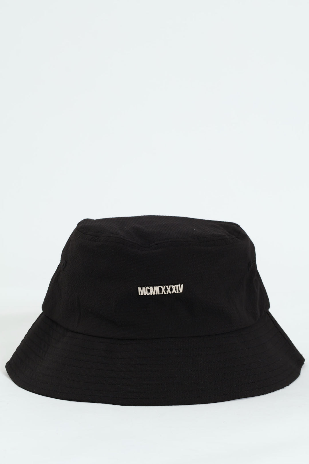 Metallic Charm Bucket Hat - Black