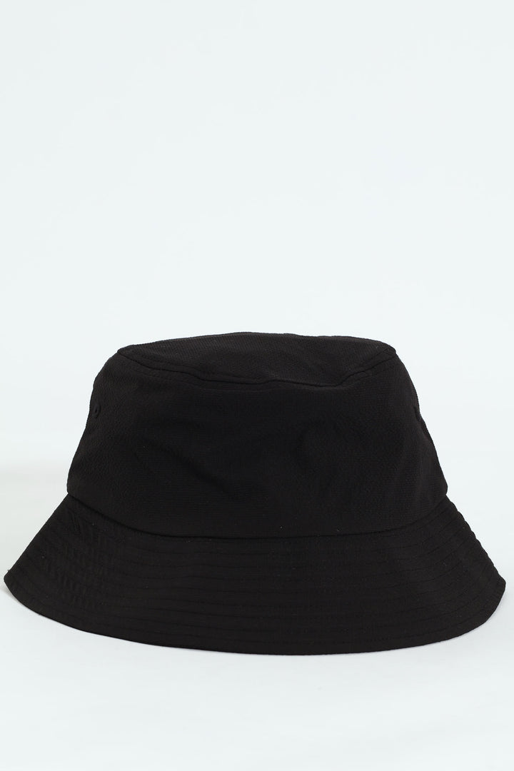 Metallic Charm Bucket Hat - Black