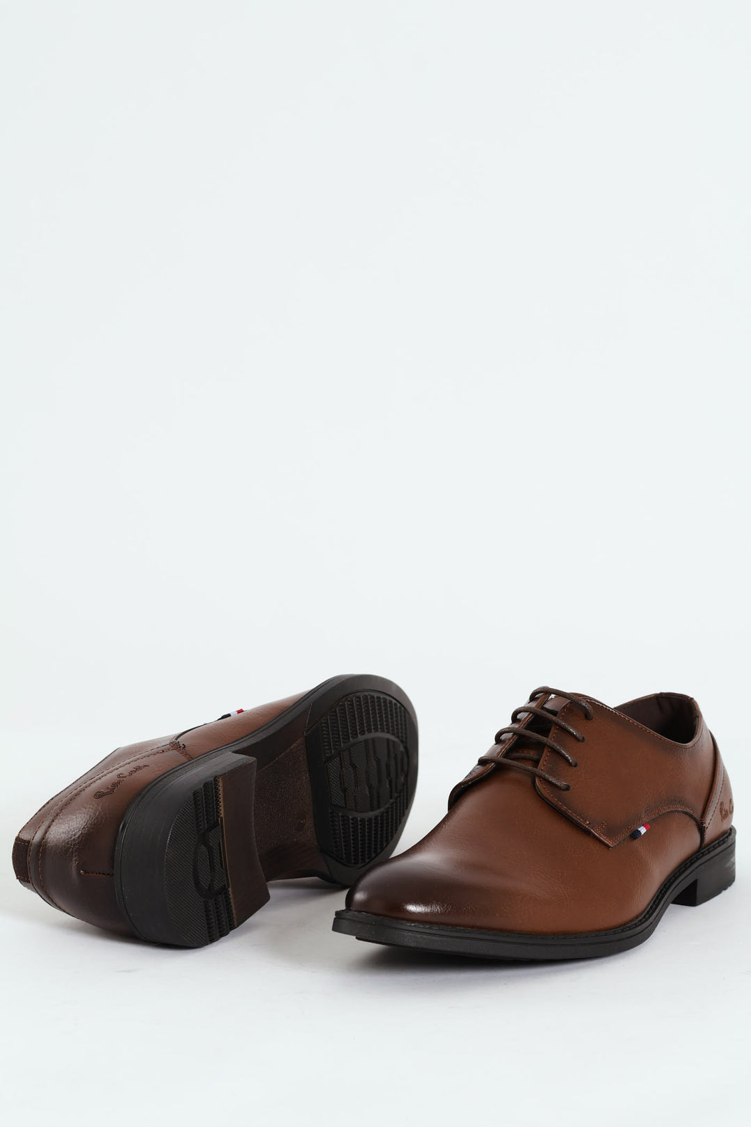 Basic Shadow Spray Lace Up Derby Shoe - Brown