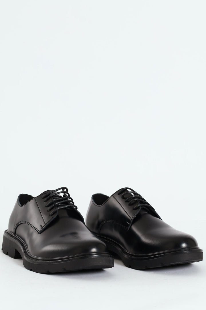 Casual Chunky Lace Up - Black