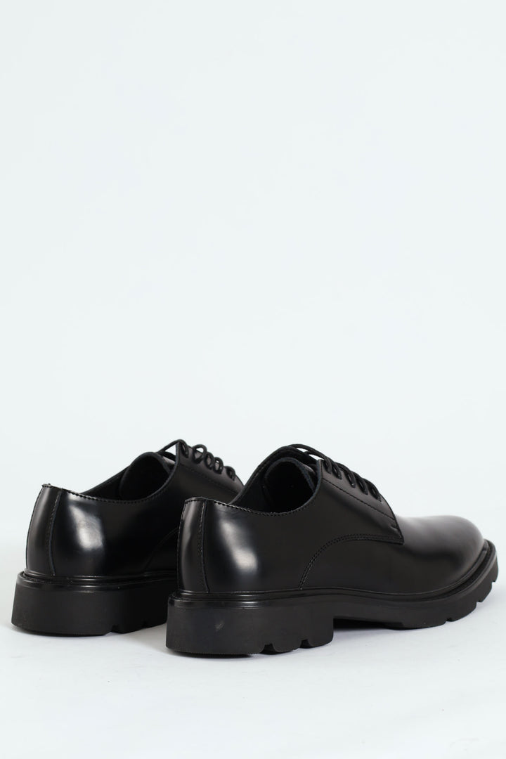 Casual Chunky Lace Up - Black