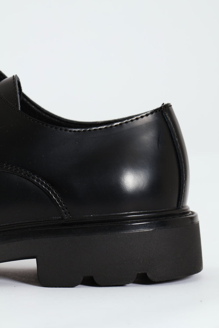 Casual Chunky Lace Up - Black