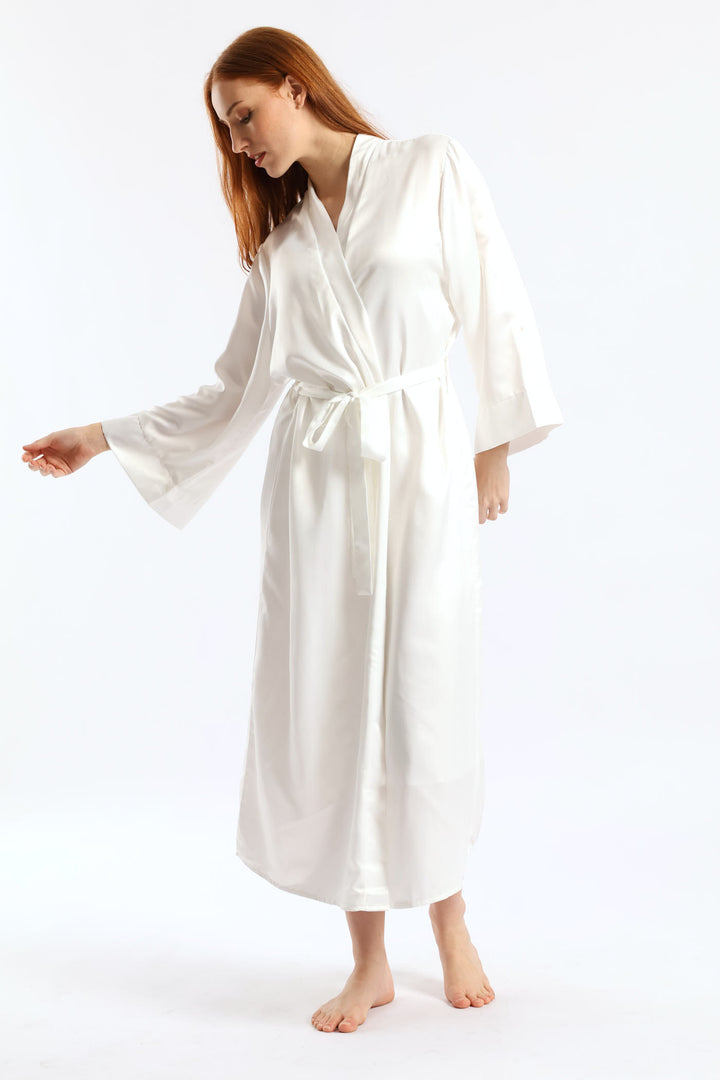 Long Length Chemise Set - White