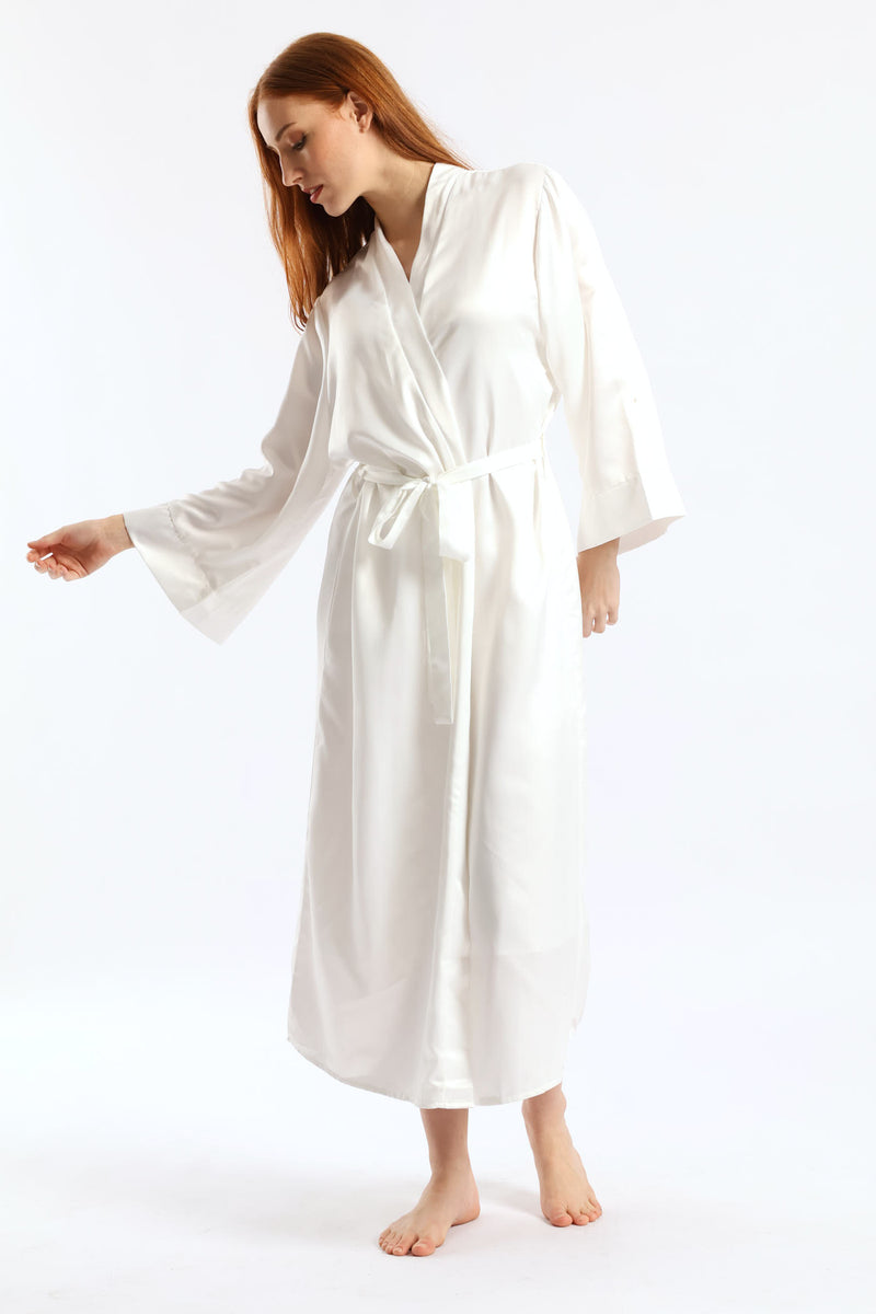 Long Length Chemise Set - White