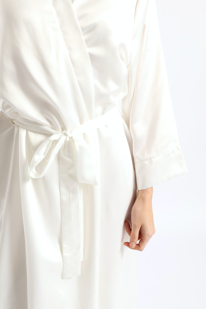 Long Length Chemise Set - White