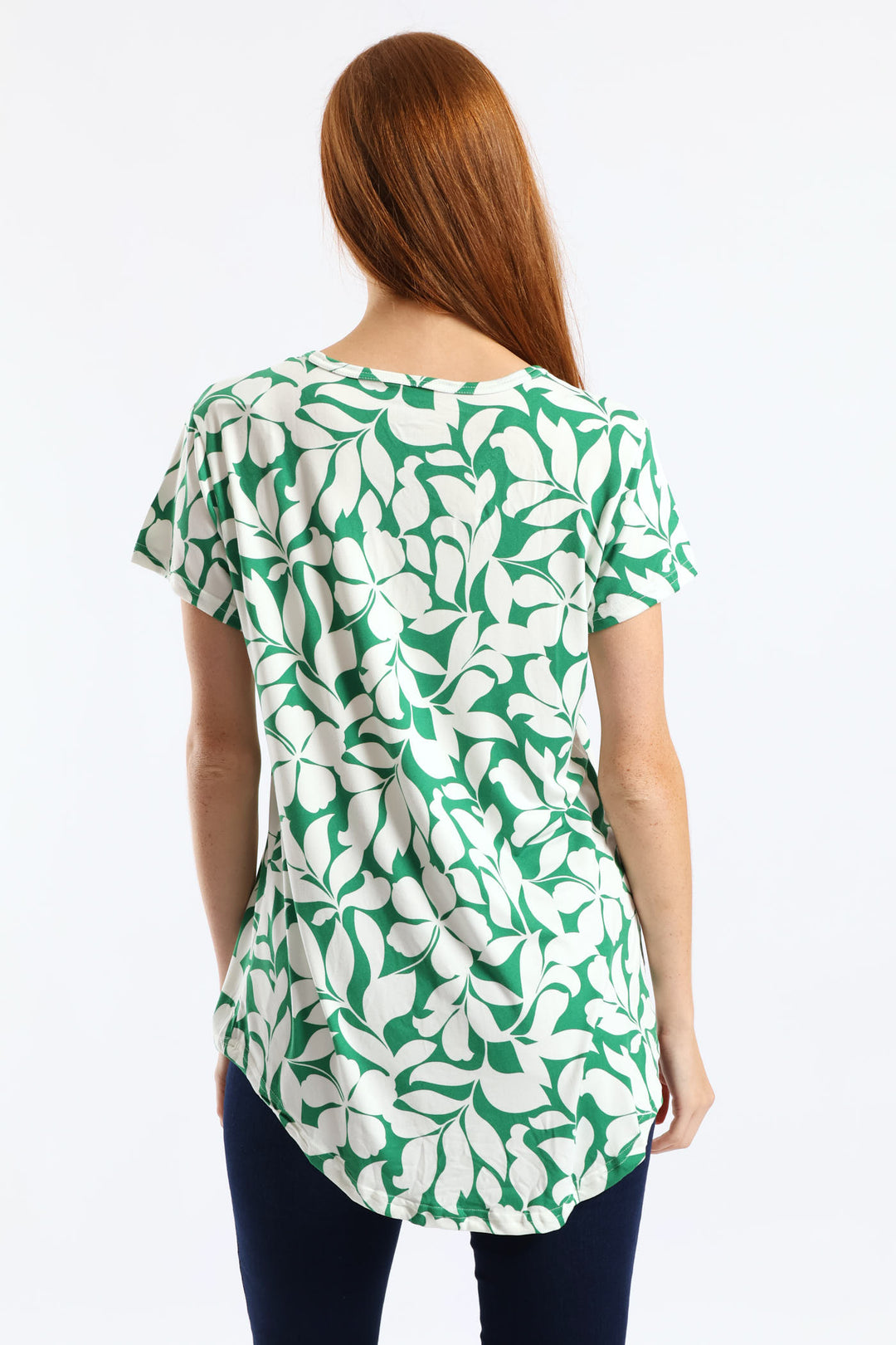 Print Pocket Tee - White/Green