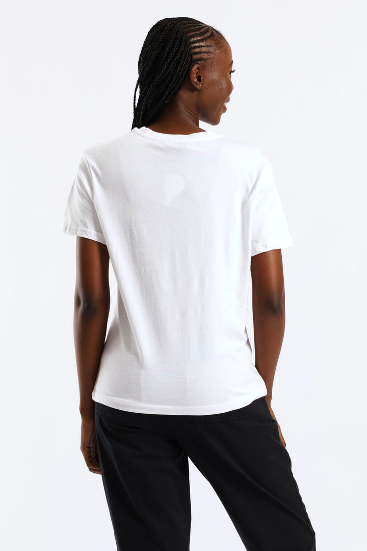Inside Beauty Foil Tee - White