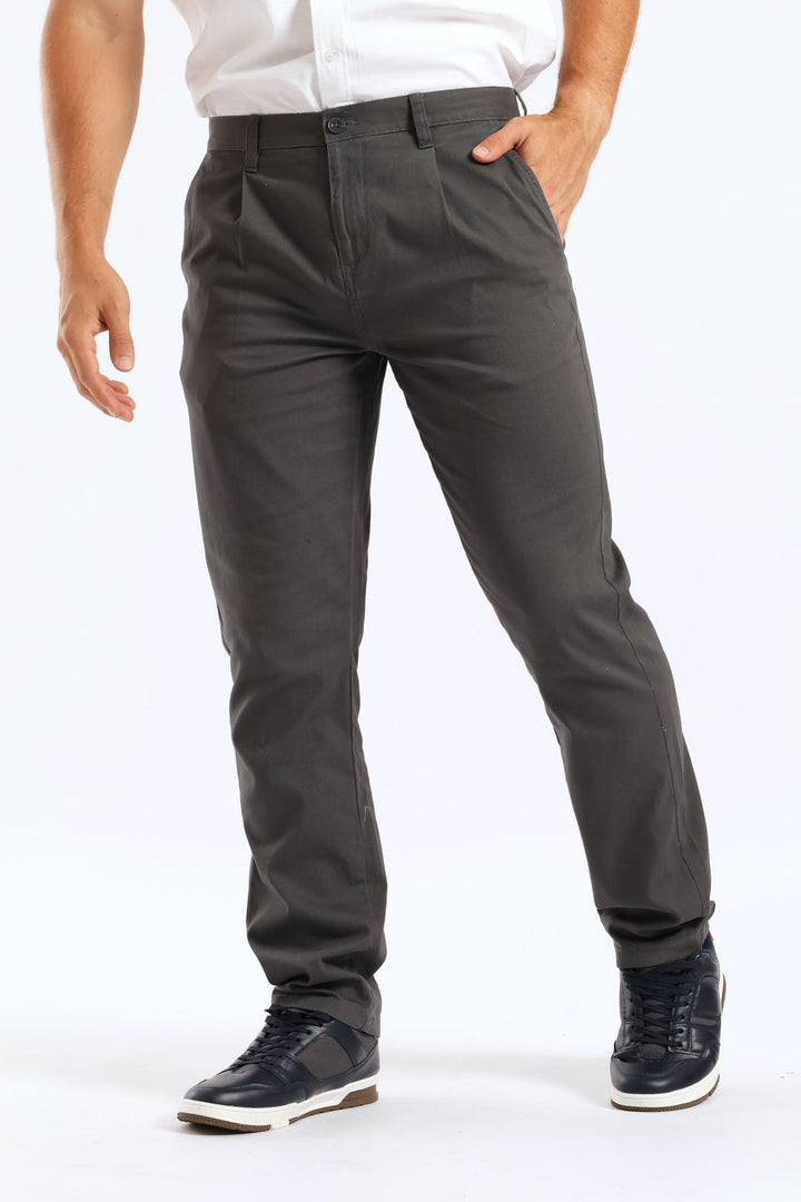 Pleated Chino - Grey