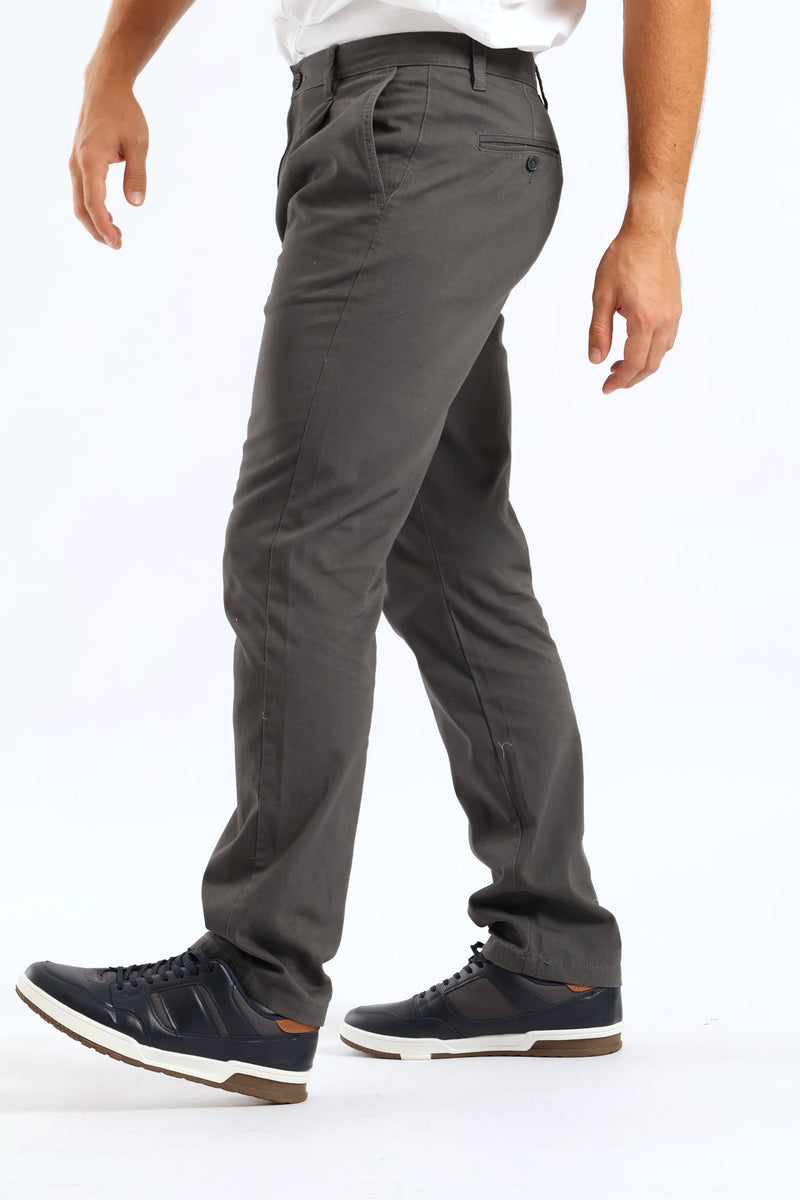 Pleated Chino - Grey