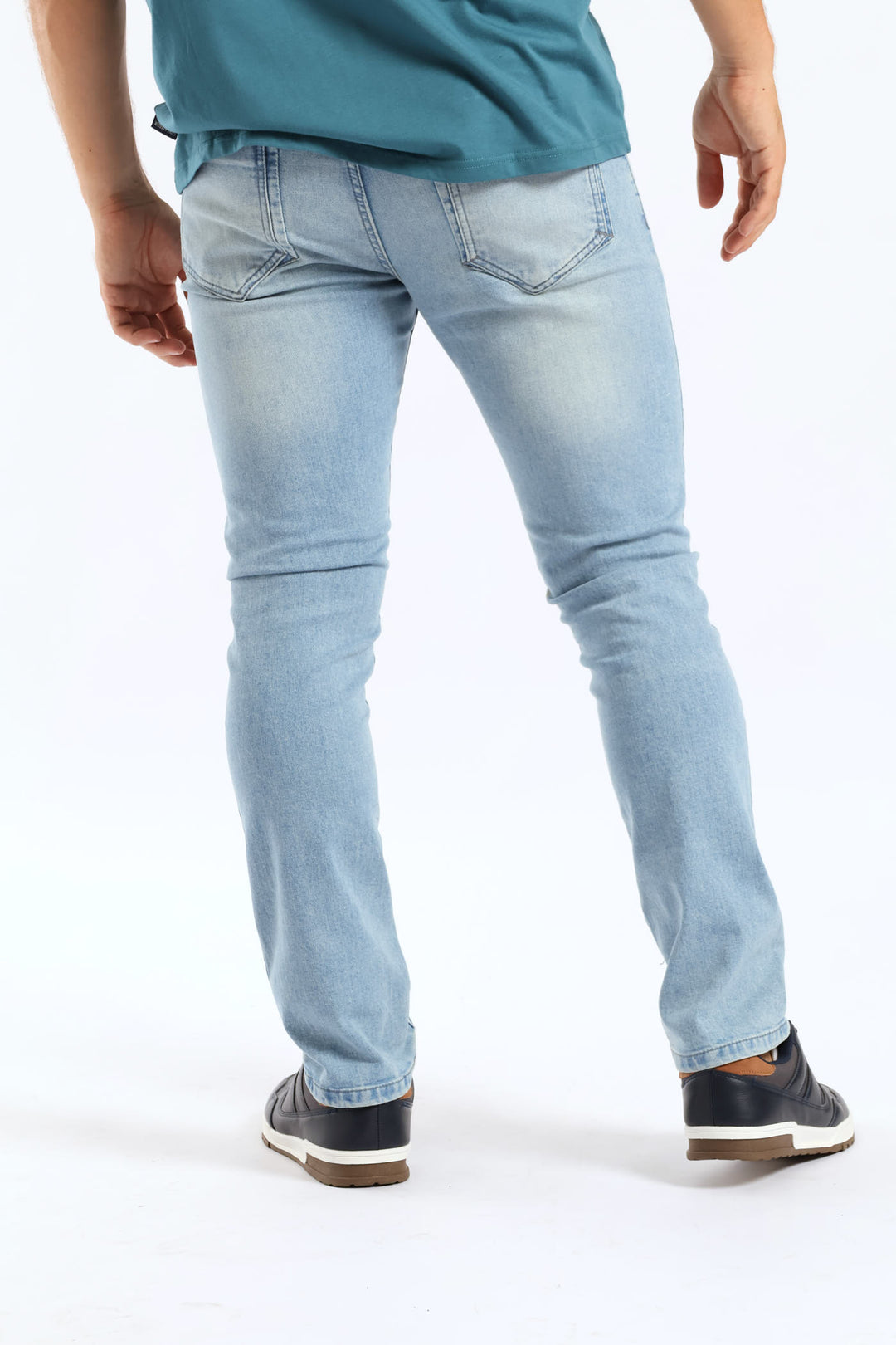 Blasted Slim Denim - Light Wash