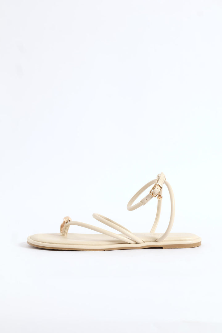 Kali 2 Toe Loop Flat Sandal - Bone