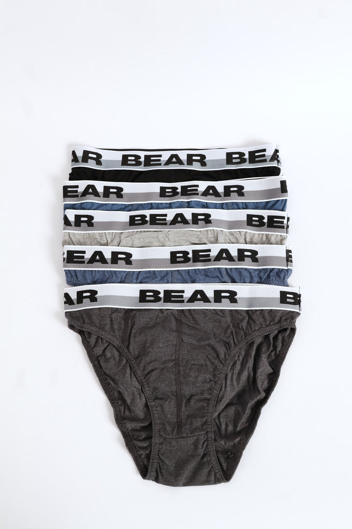 Men's 5 Pack Mini Briefs - Blue/Greys