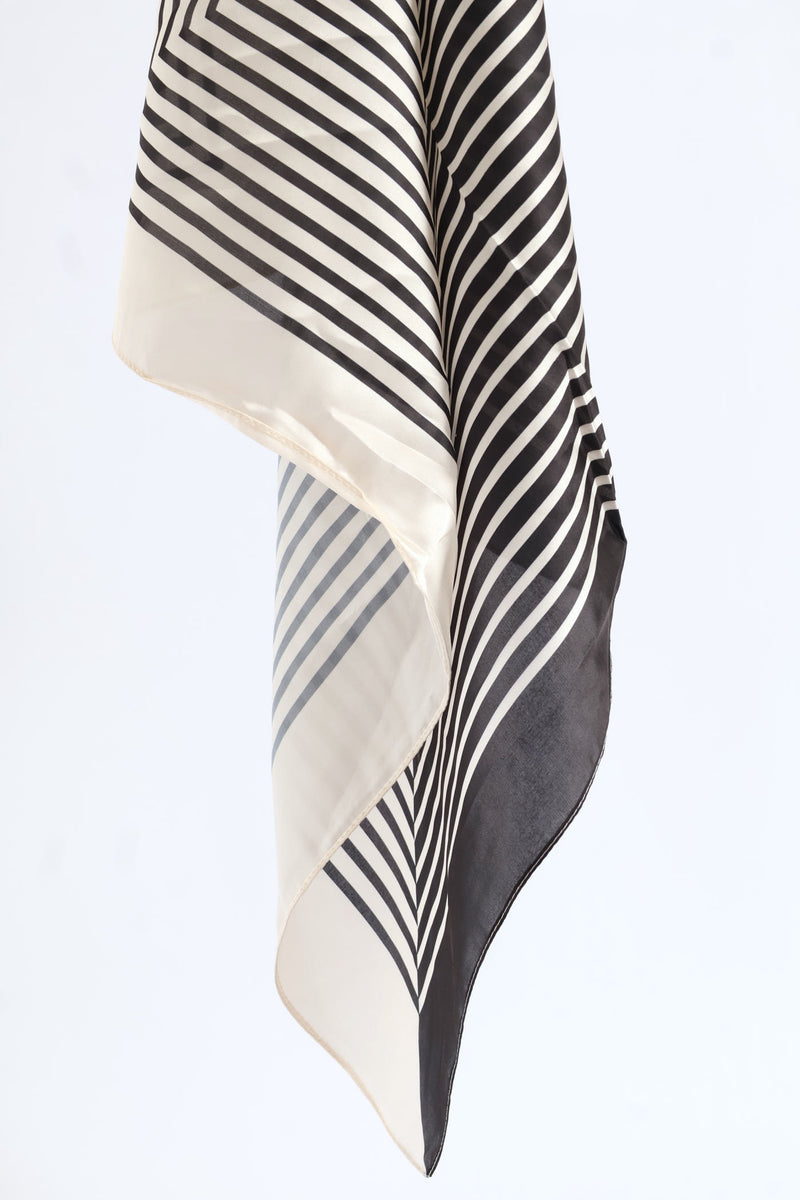 Silk Touch Triangle Lines Scarf - Camel