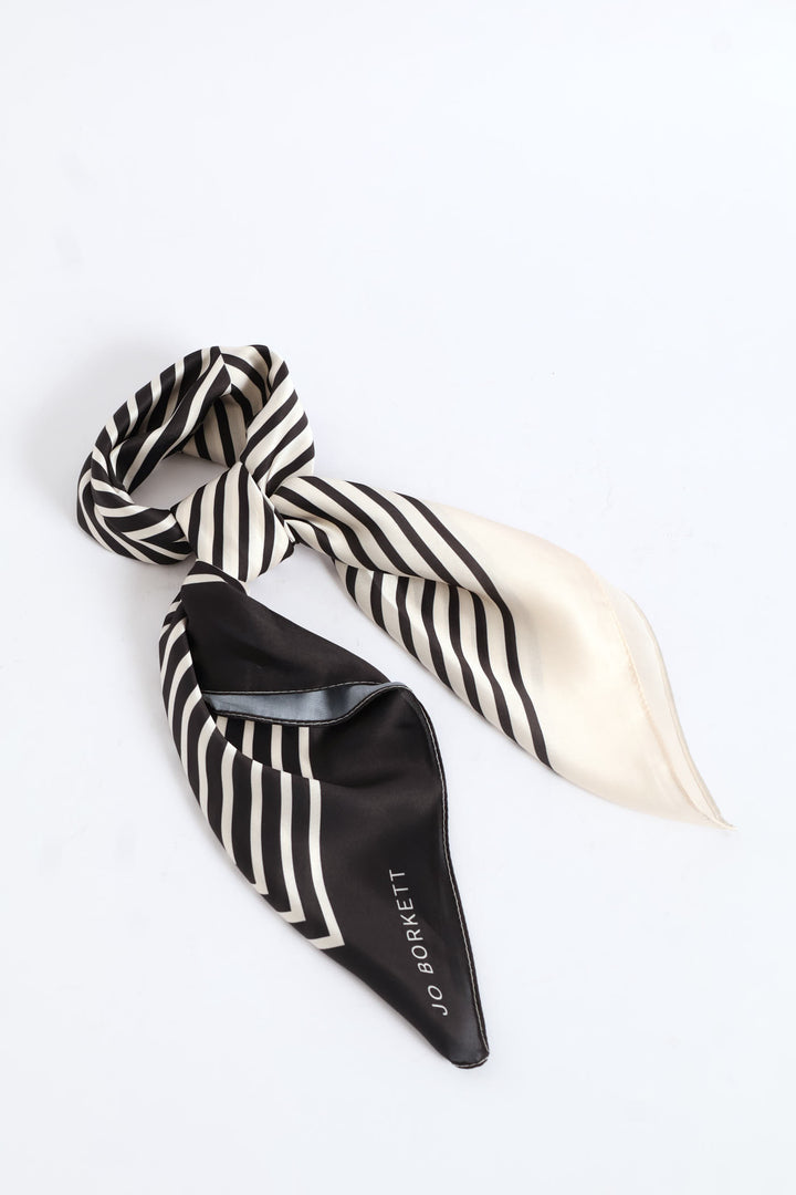 Silk Touch Triangle Lines Scarf - Camel