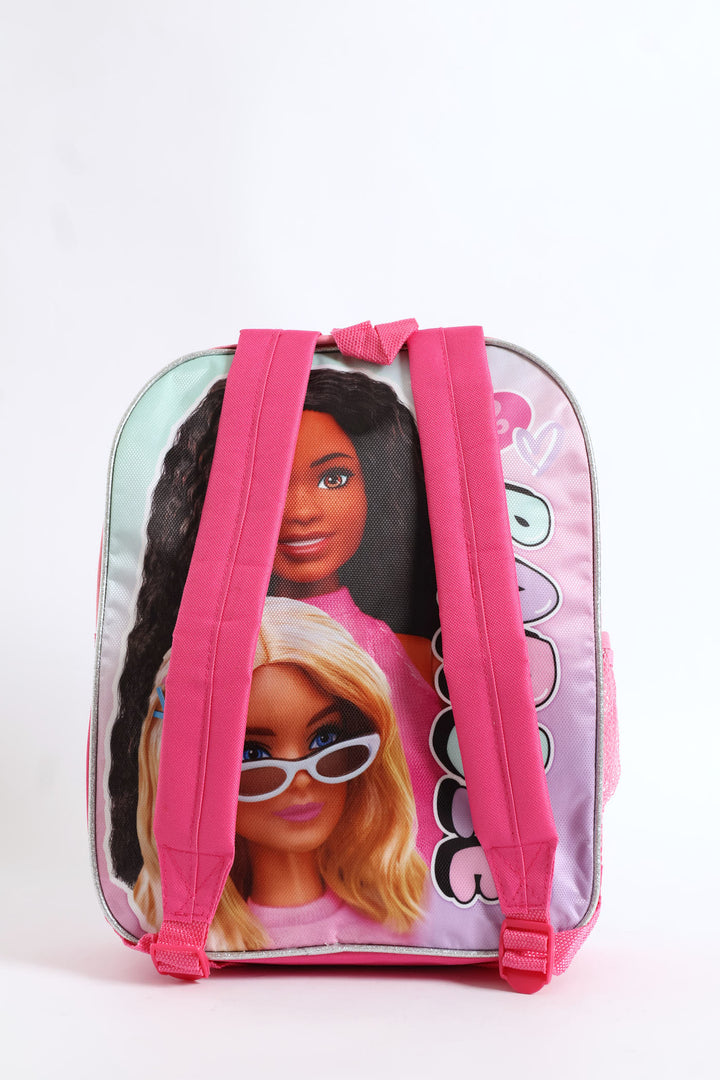 Pre-Girls Barbie Double Sided Backpack - Pink