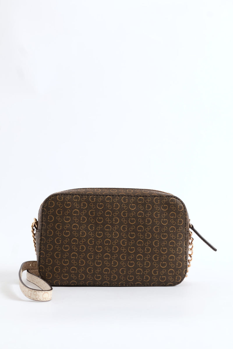 Perrez Mini Crossbody Top Zip Purse - Brown