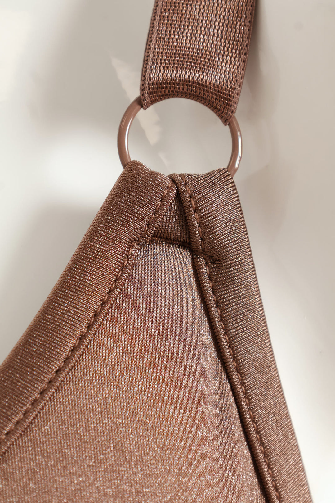 2 Pack Shiny Non-Padded Panel Cup Bra - Mocha/Black