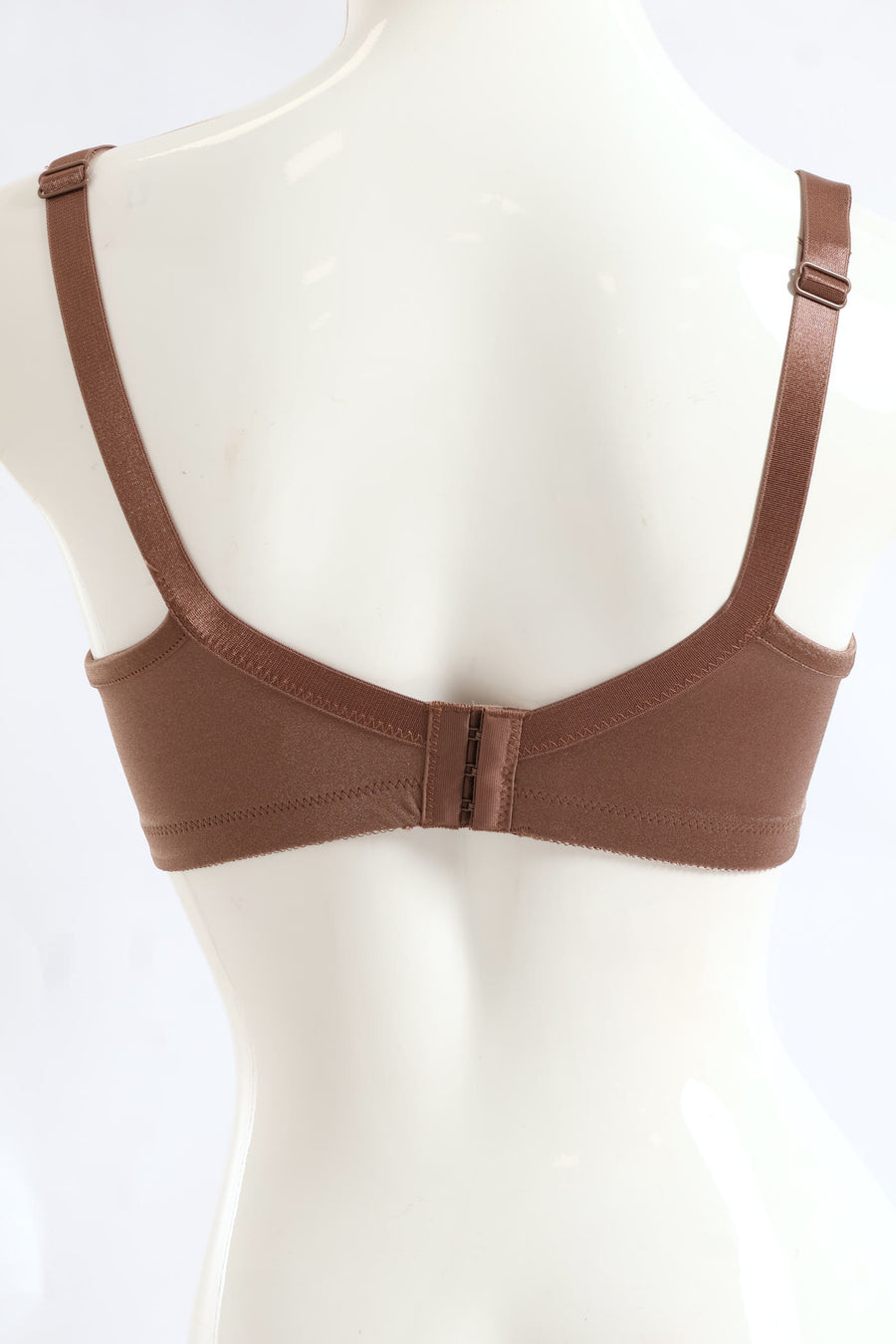 Ladies 2 Pack Shiny Non-Padded Panel Cup Bra - Mocha/Black – Edgars