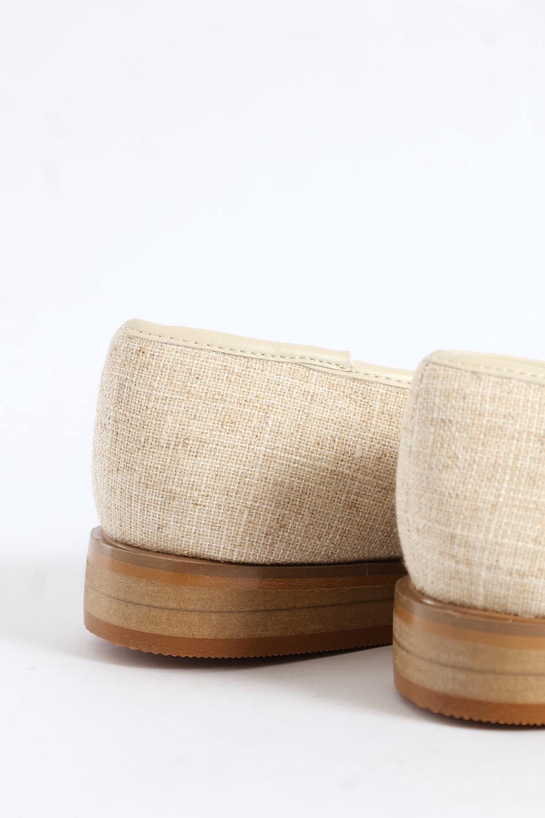 Linen Look Canvas Loafer - Natural