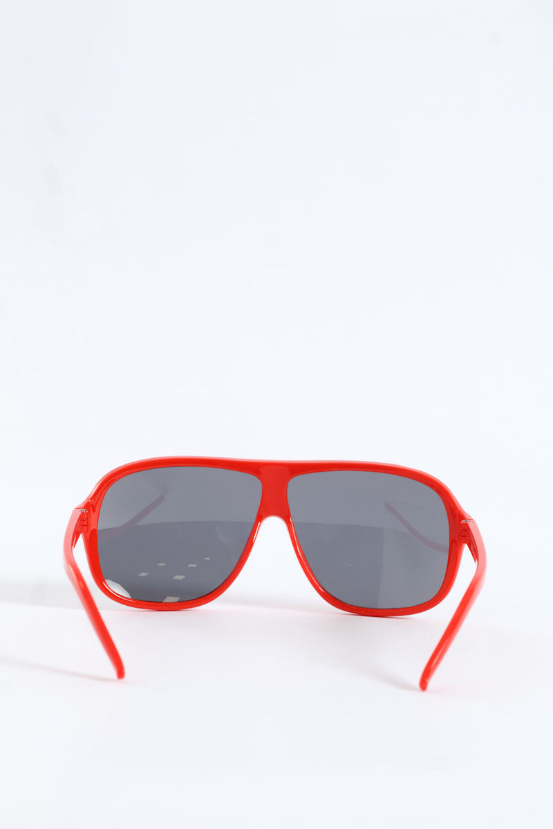 Pre-Boys Sports Style Sunglasses - Red