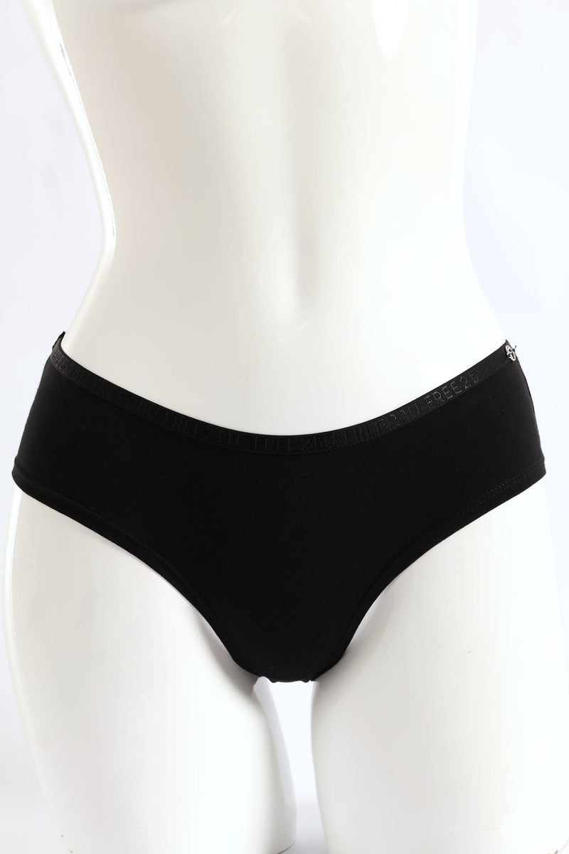 3 Pack Pointelle Boyleg Panties - Black/Grey Melange/White