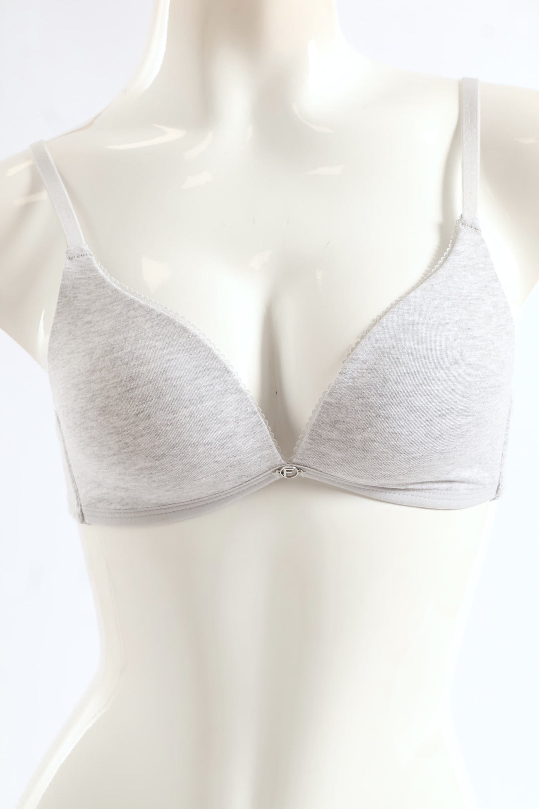 2 Pack Non Wired Pointelle Bra - Black/Grey Melange