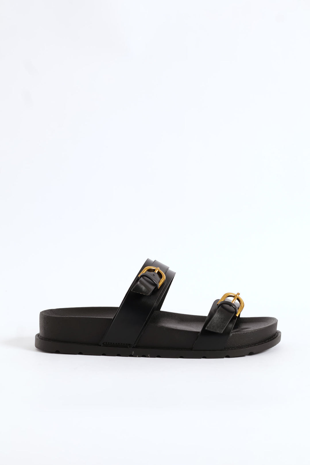 Double Buckle Sandal - Black
