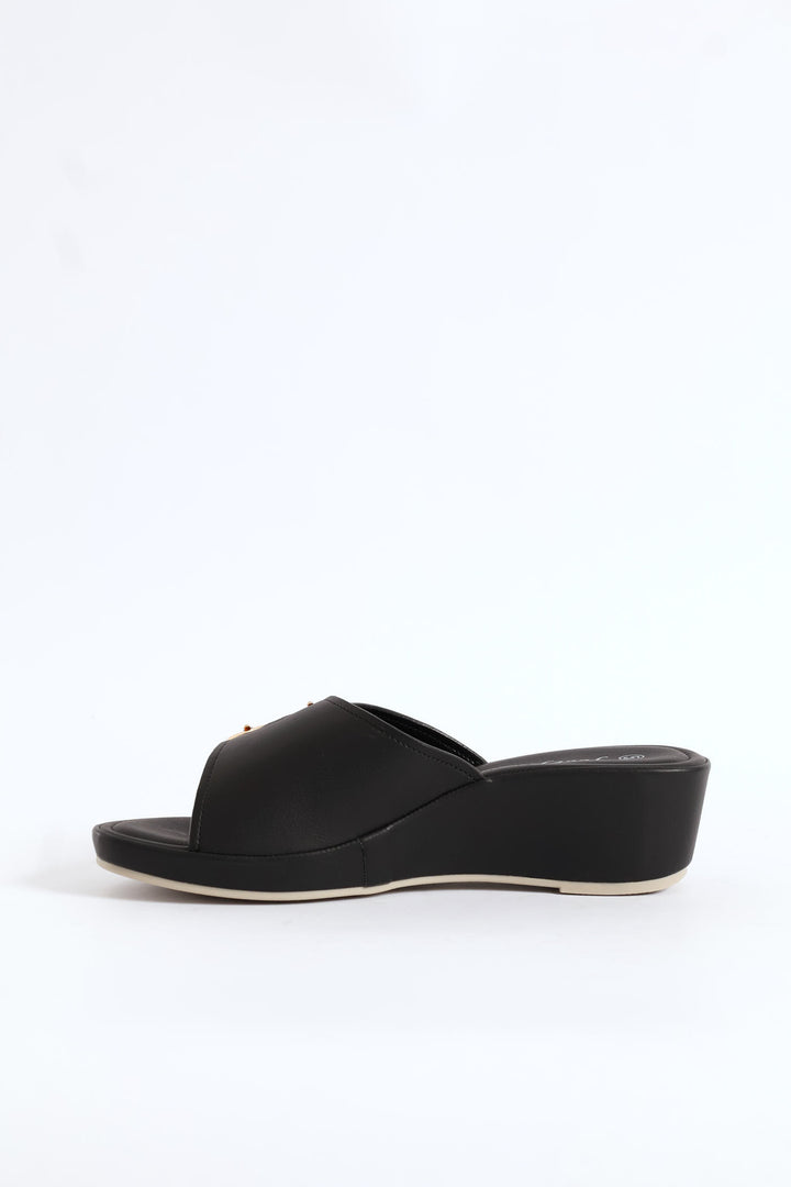 Double Buckle Sandal - Black