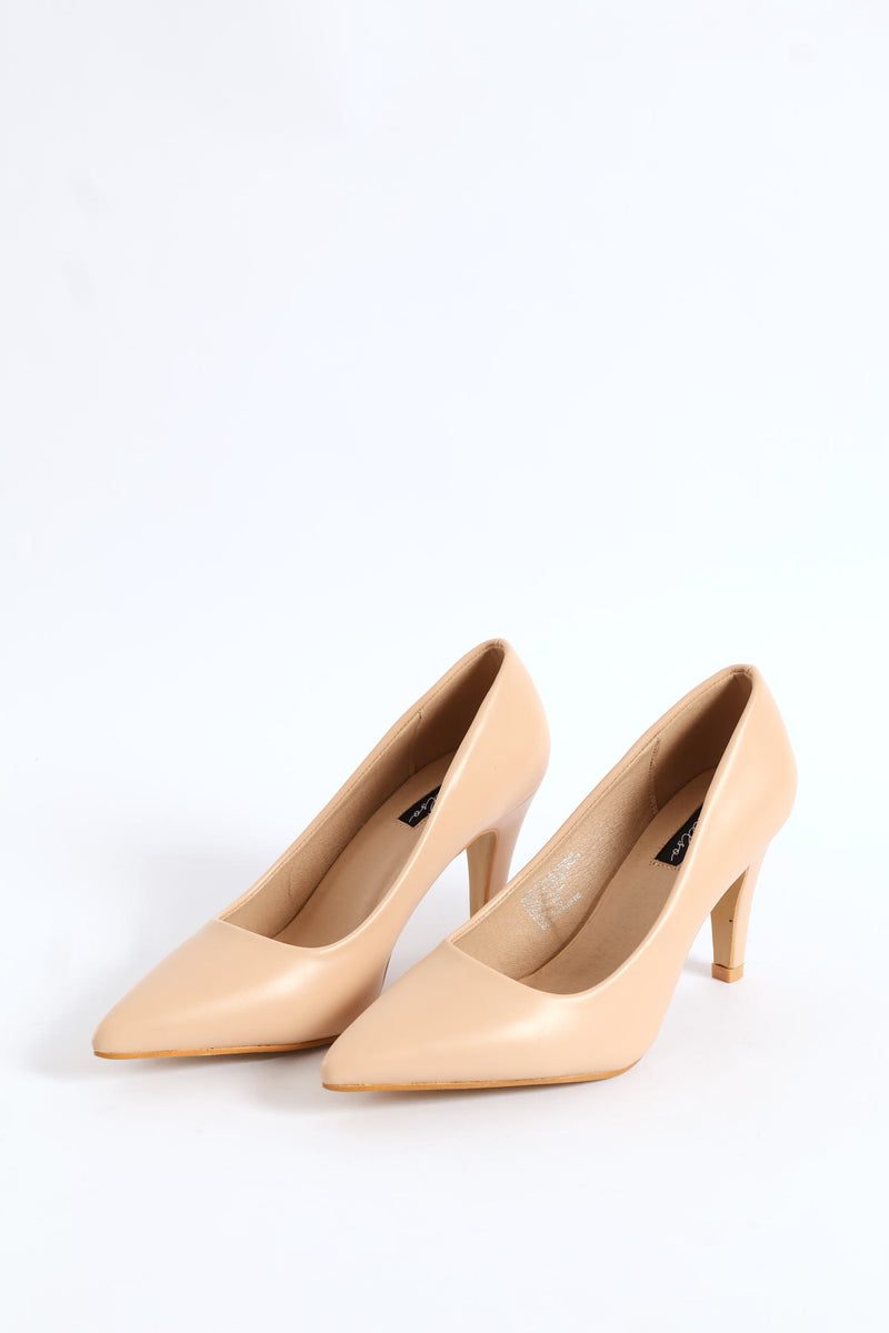 Neoprene Mid Court Heel - Natural