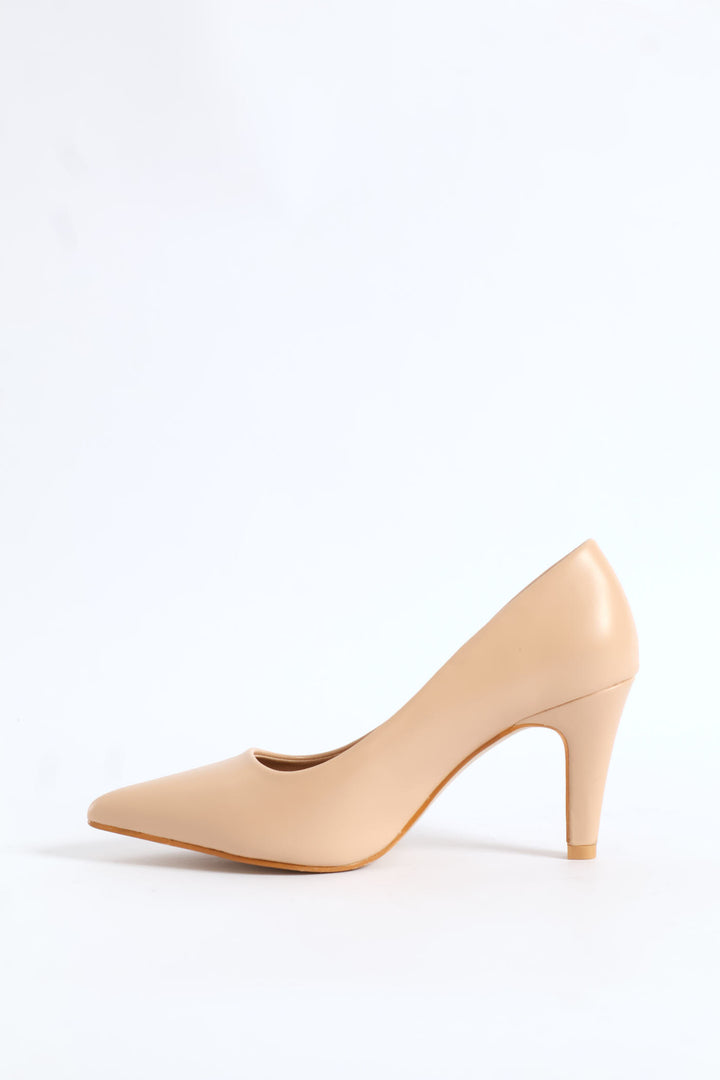 Neoprene Mid Court Heel - Natural