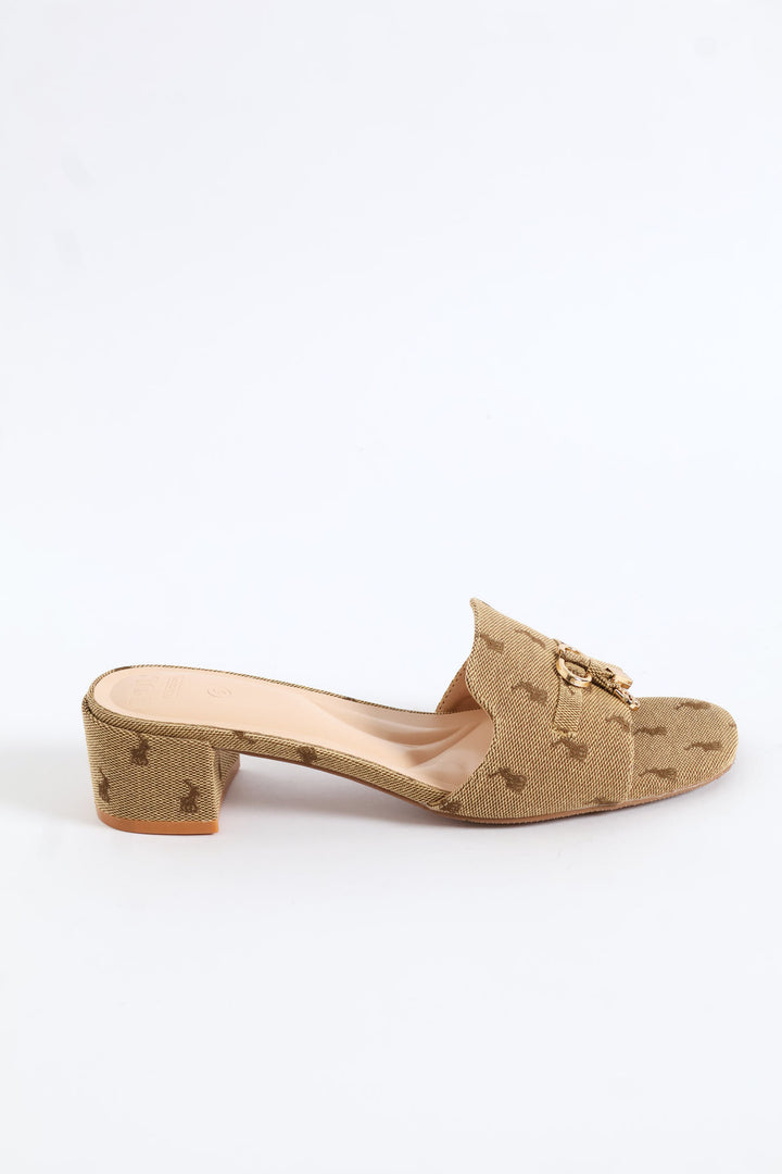 Block Mule Heel - Stone
