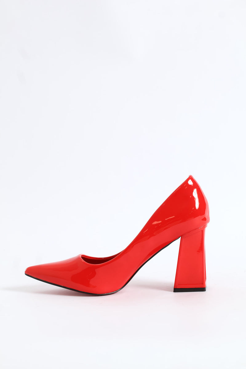 Block Heel - Red