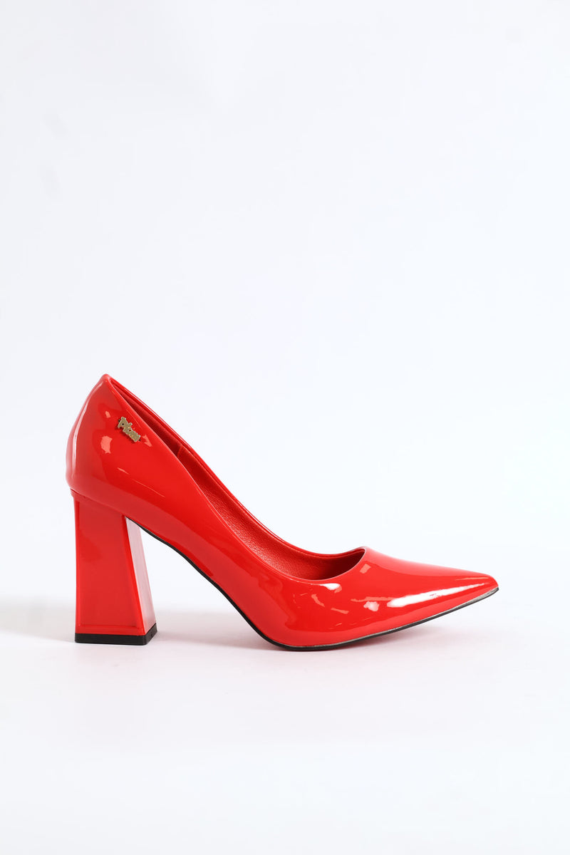 Block Heel - Red