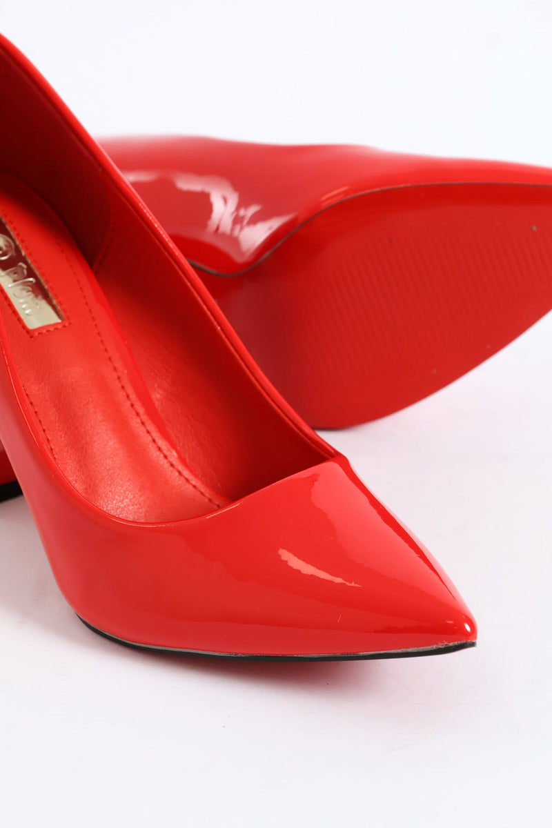 Block Heel - Red