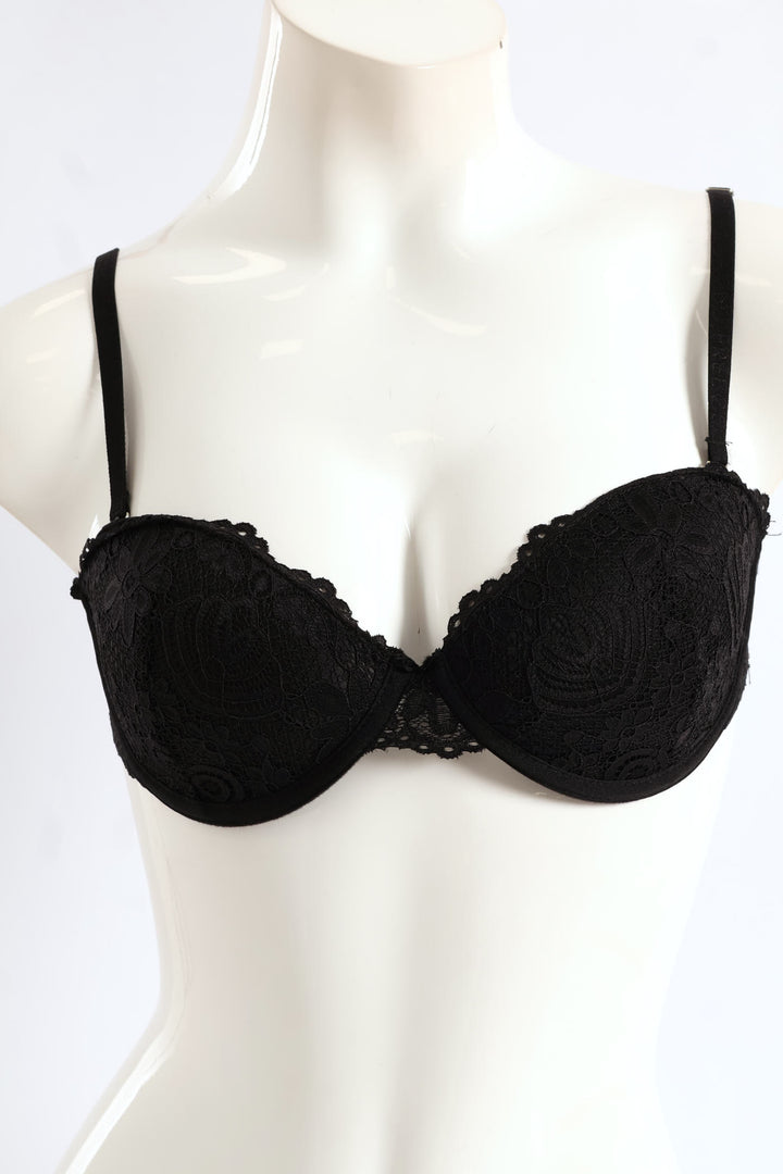 2 Pack Galloon Lace Multiway Bra - Black/White