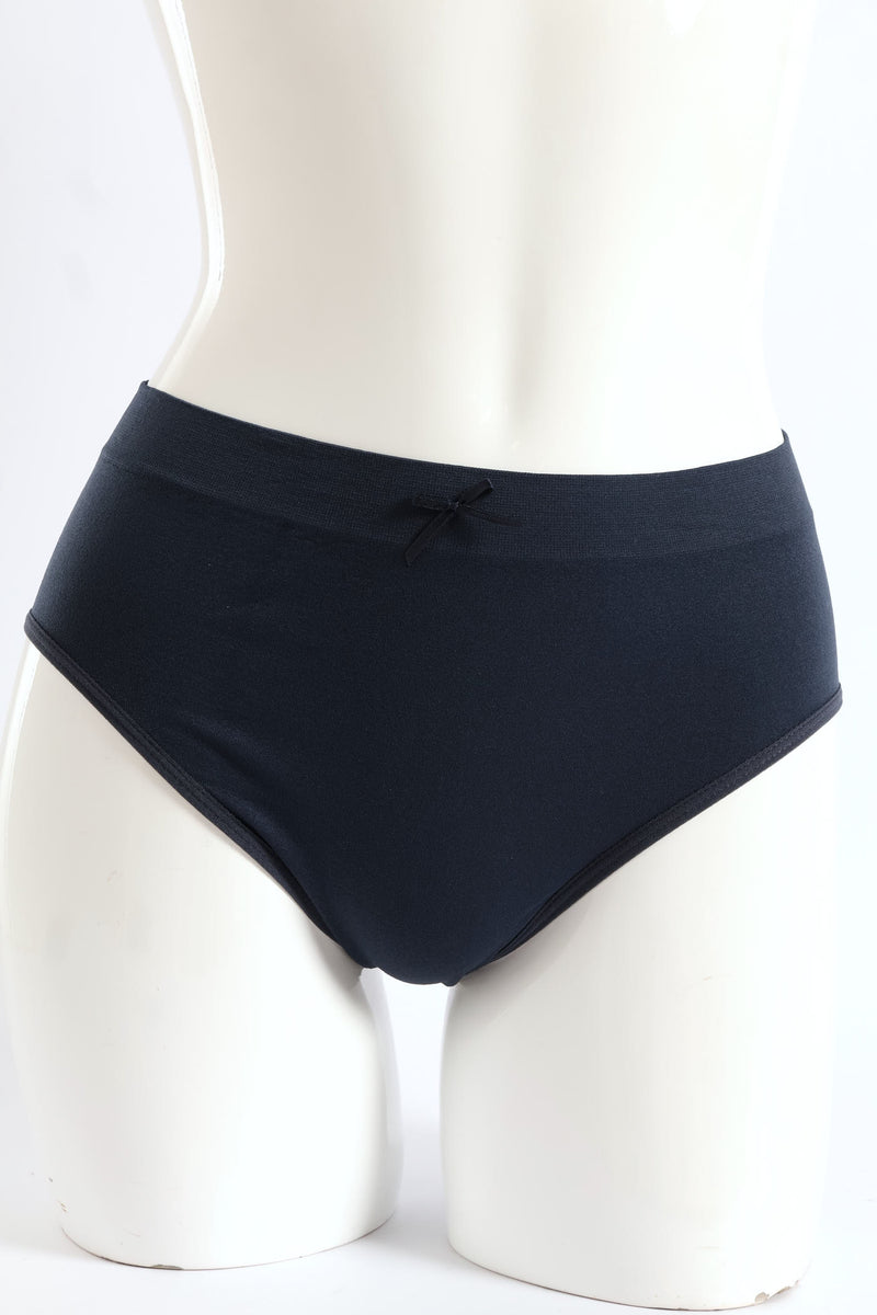 3 Pack Seamless Hi-Cut Panties - Blue/Navy/Charcoal