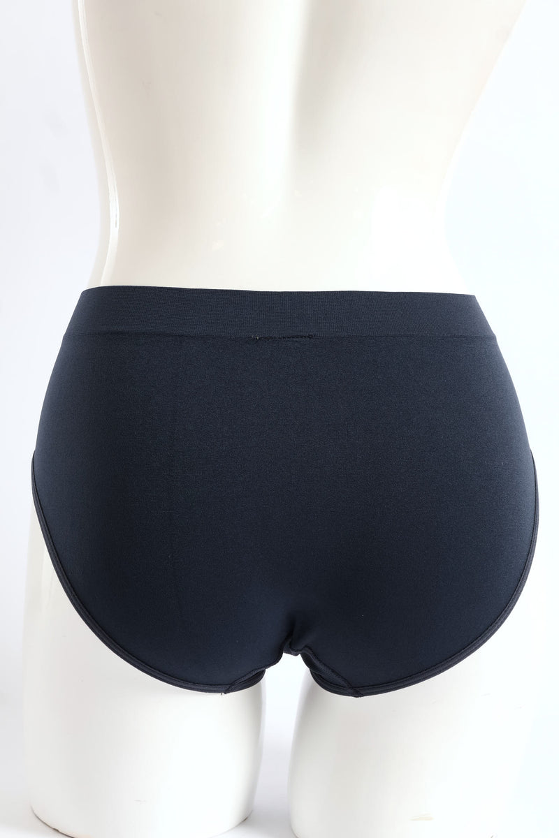 3 Pack Seamless Hi-Cut Panties - Blue/Navy/Charcoal