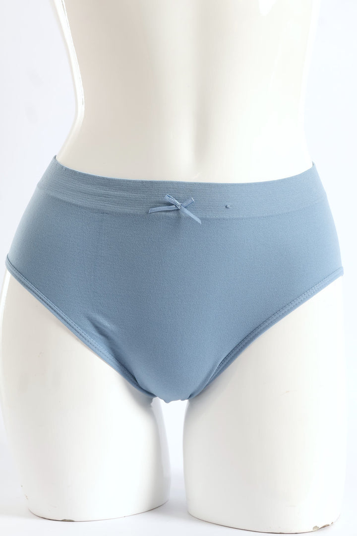 3 Pack Seamless Hi-Cut Panties - Blue/Navy/Charcoal