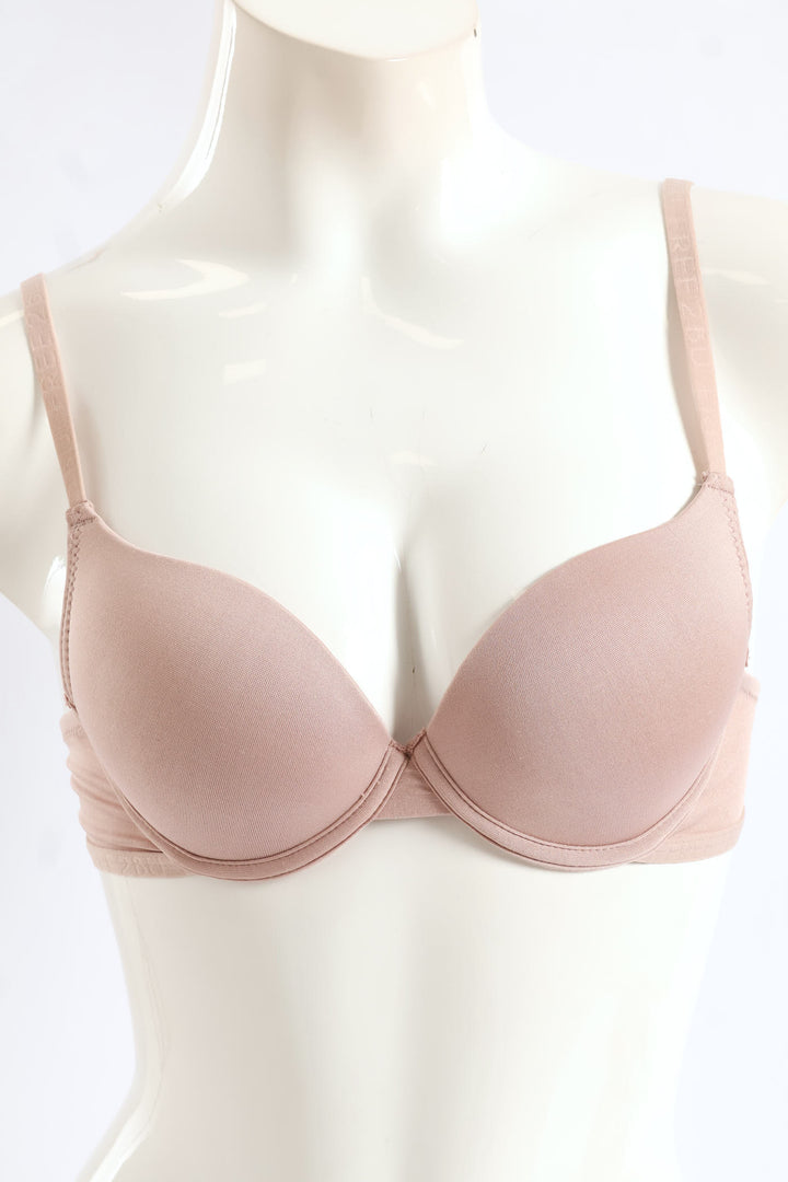 3 Pack T-Shirt Bras - Black/Mocha/White