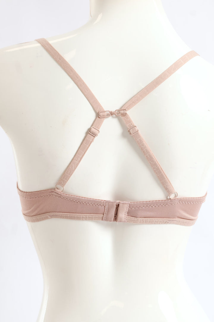 3 Pack T-Shirt Bras - Black/Mocha/White