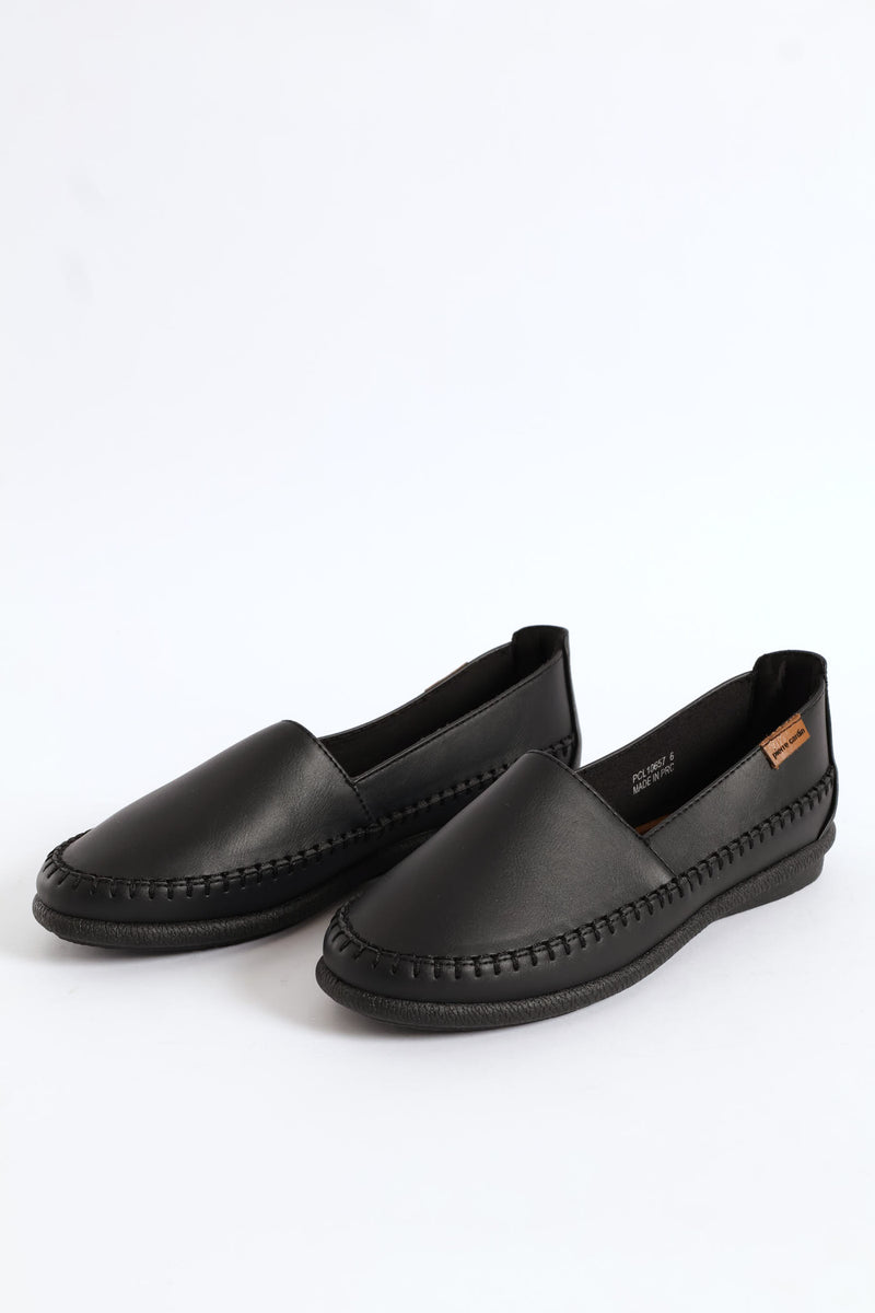 Stitched Detail Loafer - Black