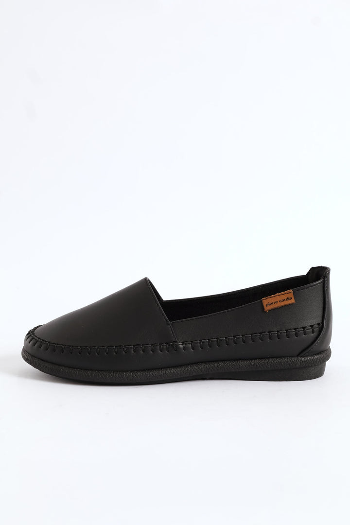 Stitched Detail Loafer - Black