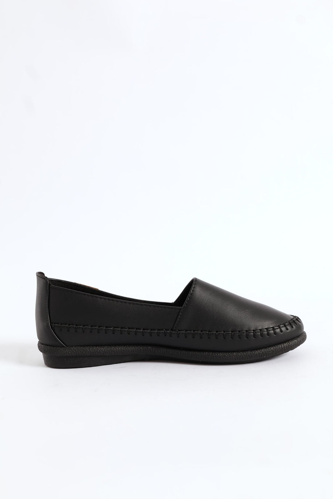 Stitched Detail Loafer - Black