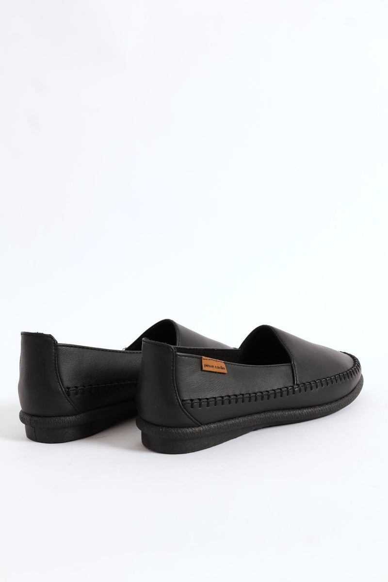 Stitched Detail Loafer - Black