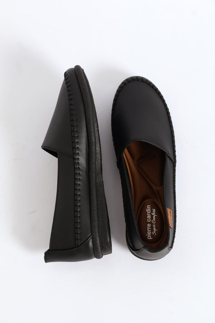 Stitched Detail Loafer - Black