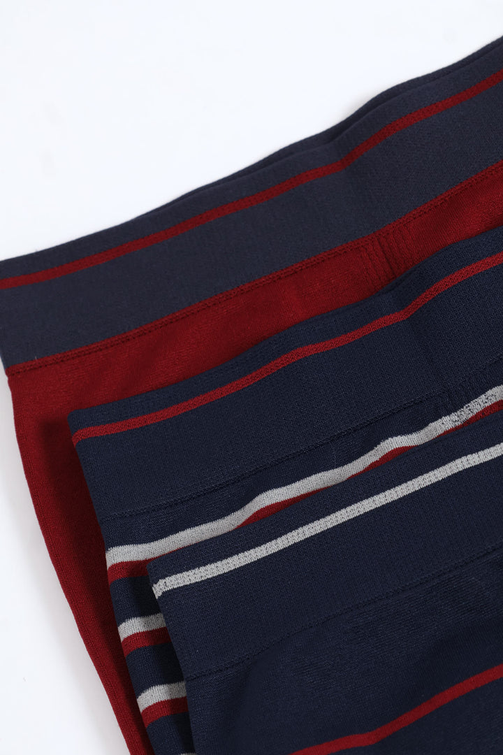 3 Pack Fashion Seamless Trunks - Red/Navy/Grey