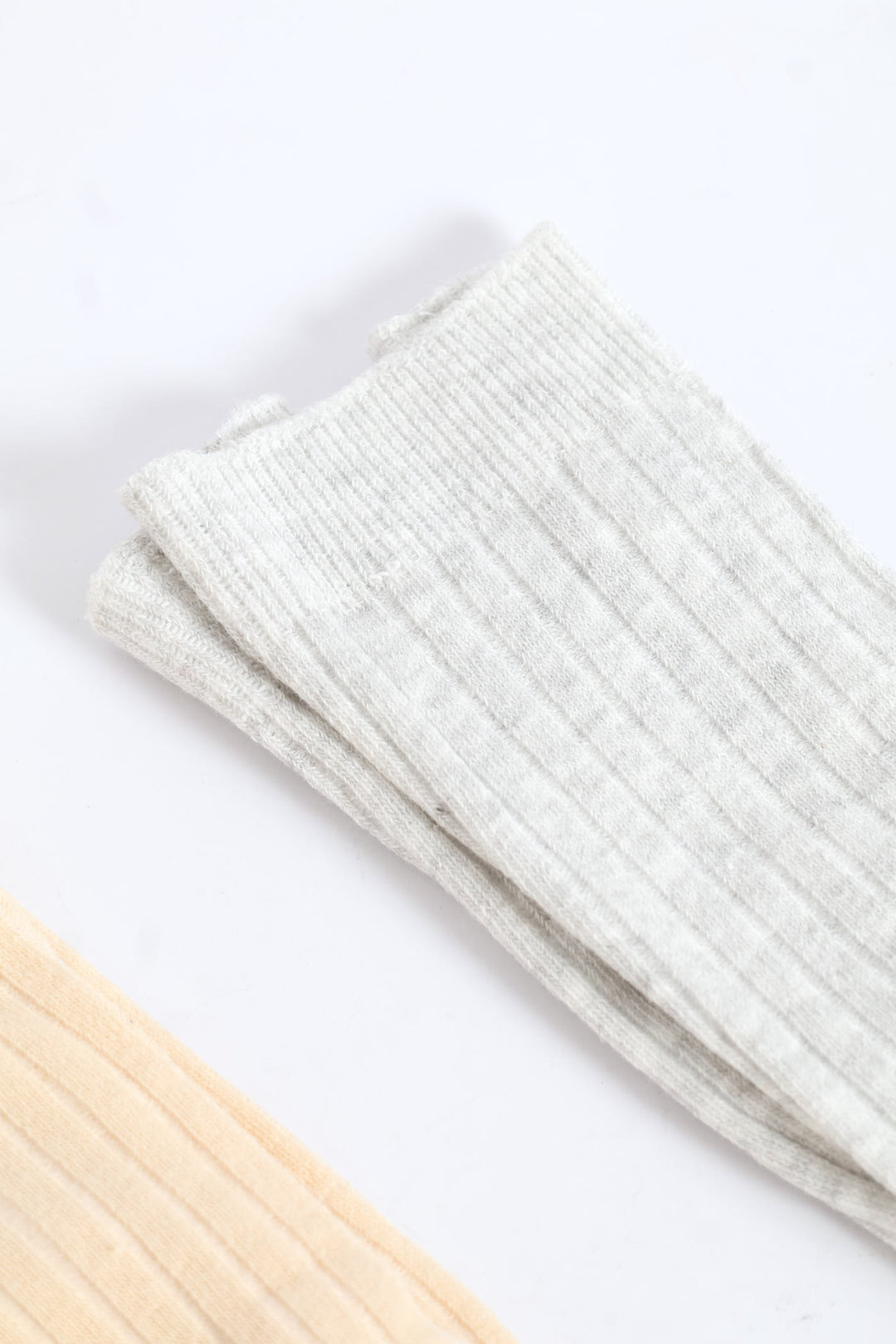 Baby Girls 2 Pack Cotton Bow Stocking - Stone