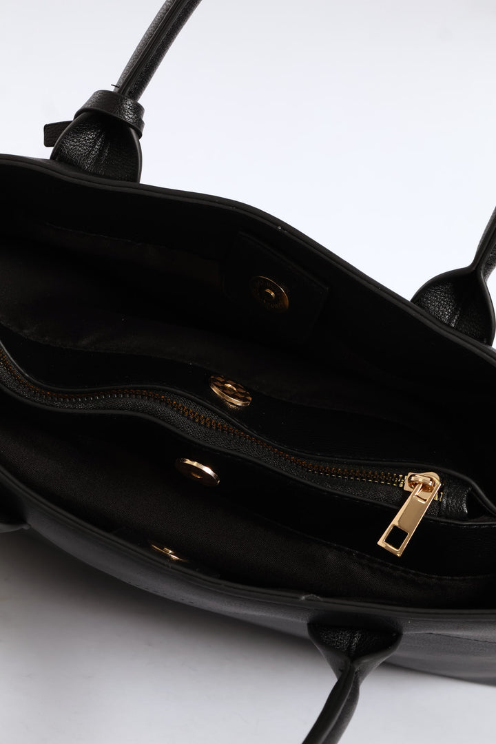 Multi Compartment Tote Bag - Black